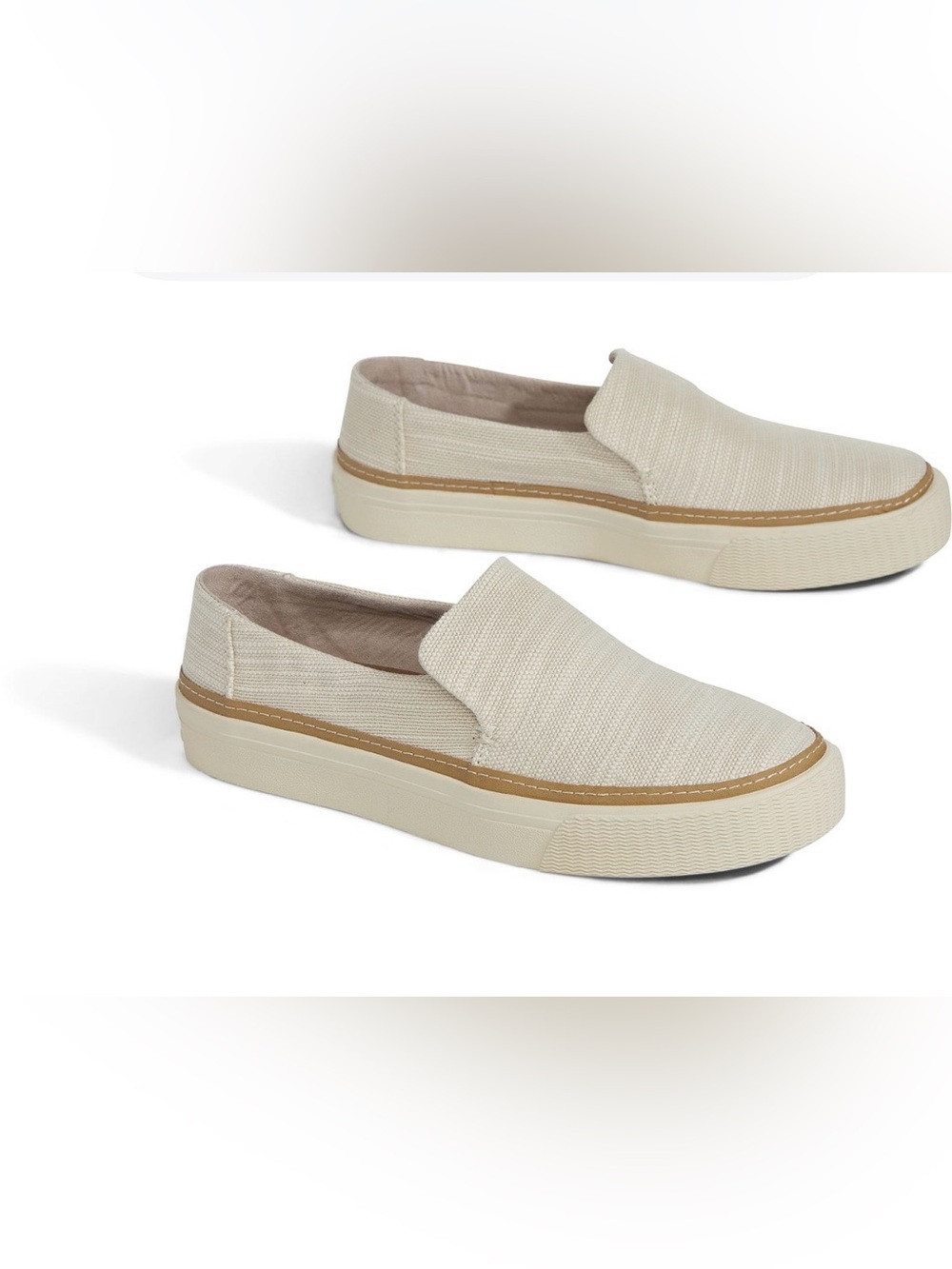 TOMS Baja Slip-On Sneakers – Women’s 8.5 – Cream/Natural Canvas